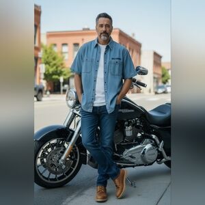 Harley-Davidson Blue Denim Shirt